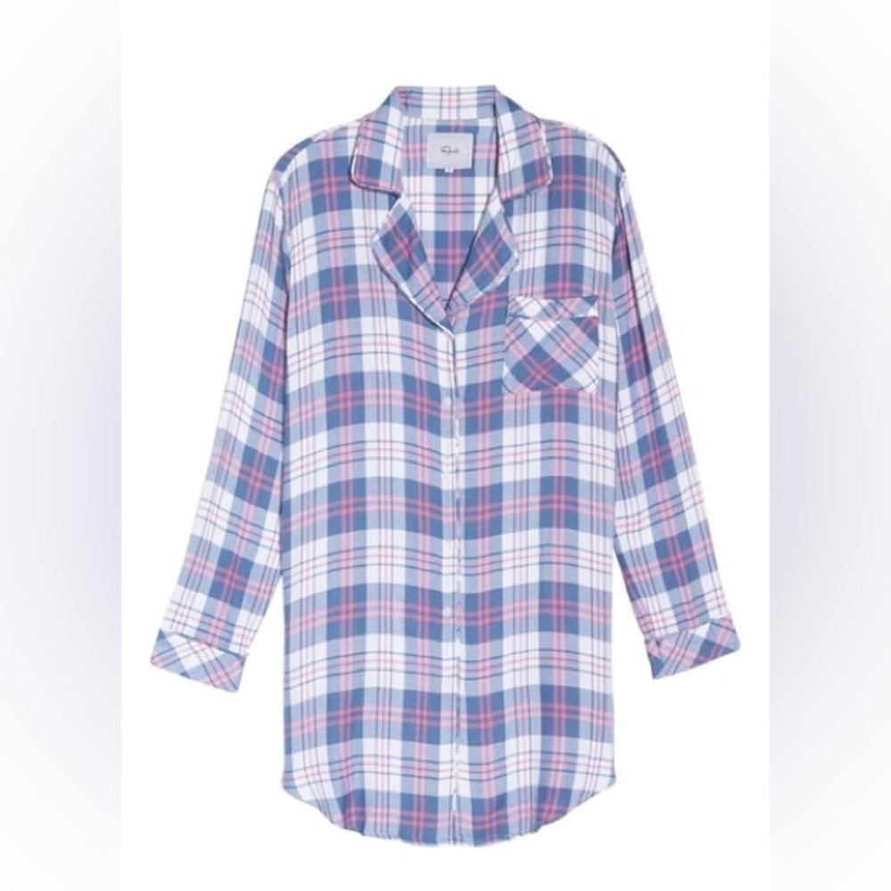 Rails watermelon pink blue plaid sleep dress Small NEW WITH TAGS